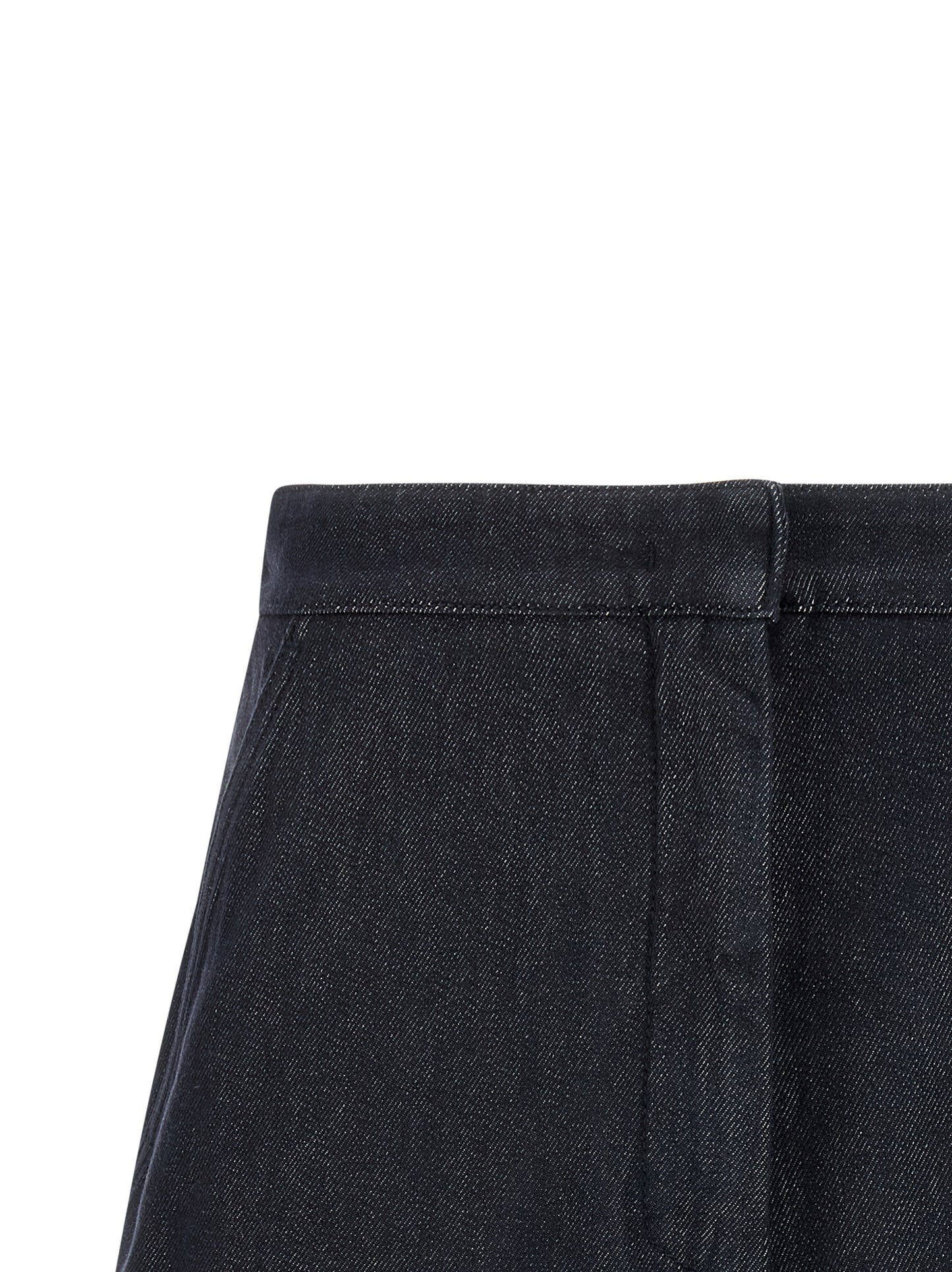 Max Mara Blaue Baumwoll-Bermudashorts