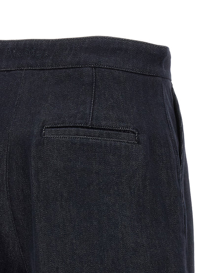 Max Mara Blaue Baumwoll-Bermudashorts