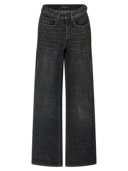 Balenciaga Schwarze Baumwoll-Schlagjeans