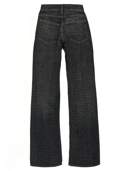 Balenciaga Schwarze Baumwoll-Schlagjeans