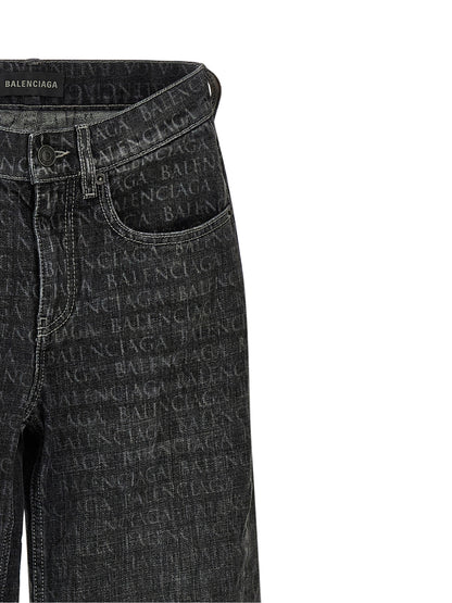 Balenciaga Schwarze Baumwoll-Schlagjeans