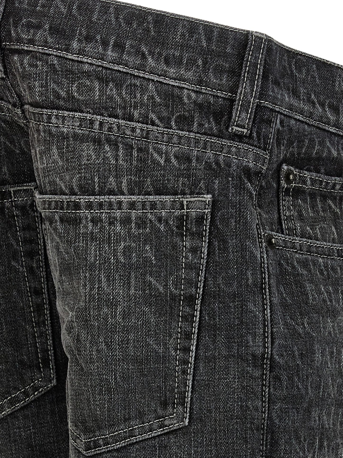 Balenciaga Schwarze Baumwoll-Schlagjeans