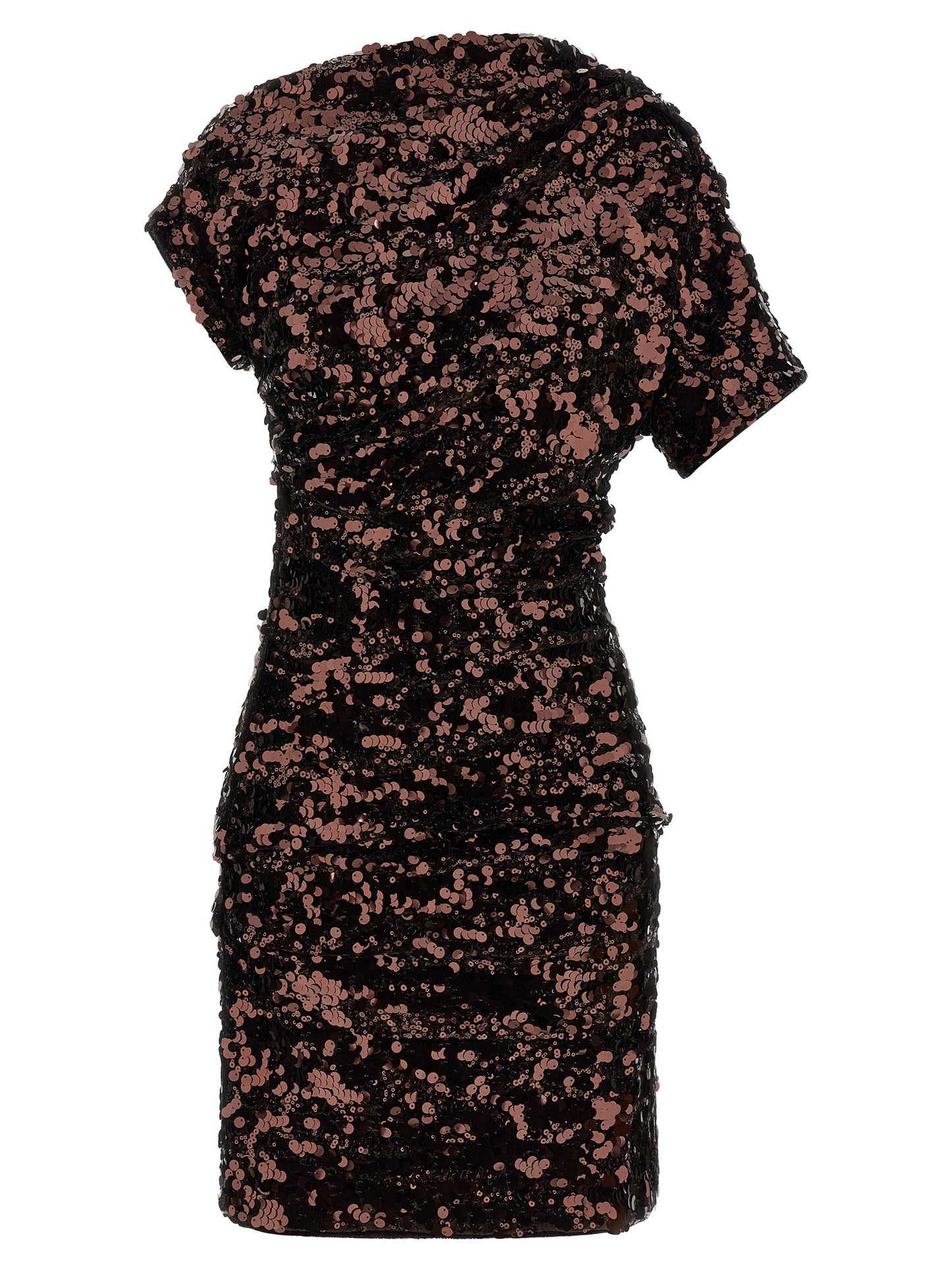 Ganni Kurzes Braunes Kleid Aus Polyester