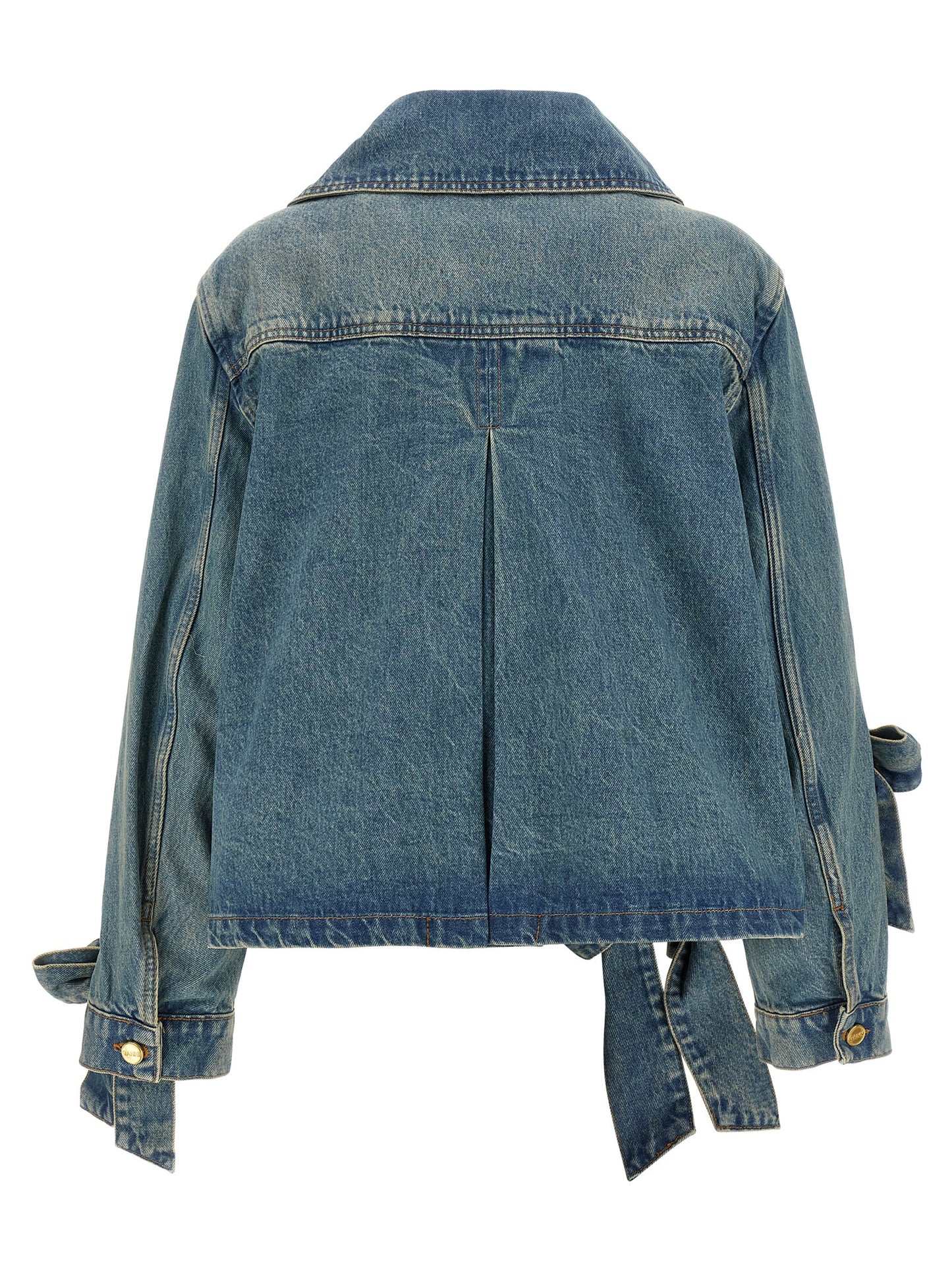 Ganni Blaue Jeansjacke aus Bio-Baumwolle