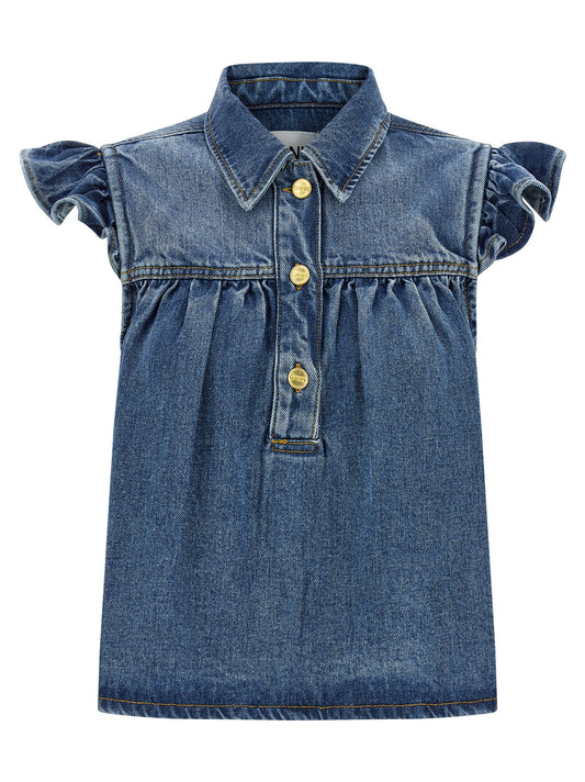 Ganni Blaues Denim-Hemd