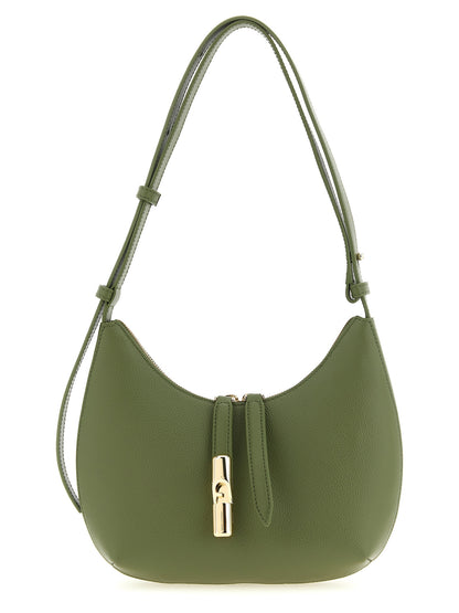 Furla Zweifarbige Schultertasche aus Kalbsleder