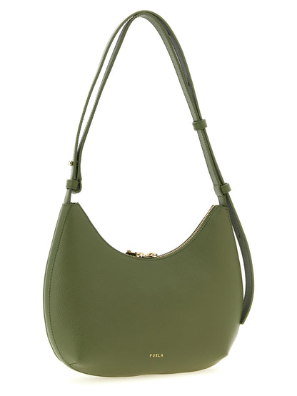 Furla Zweifarbige Schultertasche aus Kalbsleder