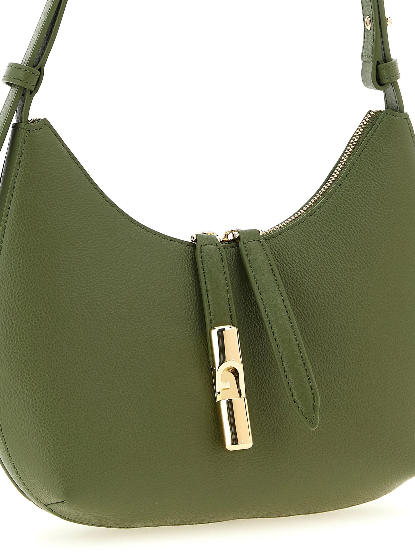 Furla Zweifarbige Schultertasche aus Kalbsleder
