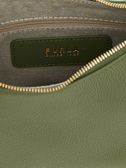 Furla Zweifarbige Schultertasche aus Kalbsleder