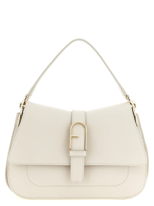 Furla Beigefarbene Kalbshaut Schultertasche