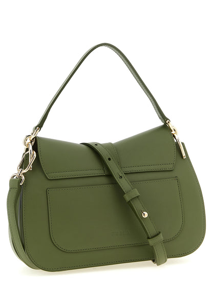 Furla Zweifarbige Schultertasche aus Kalbsleder