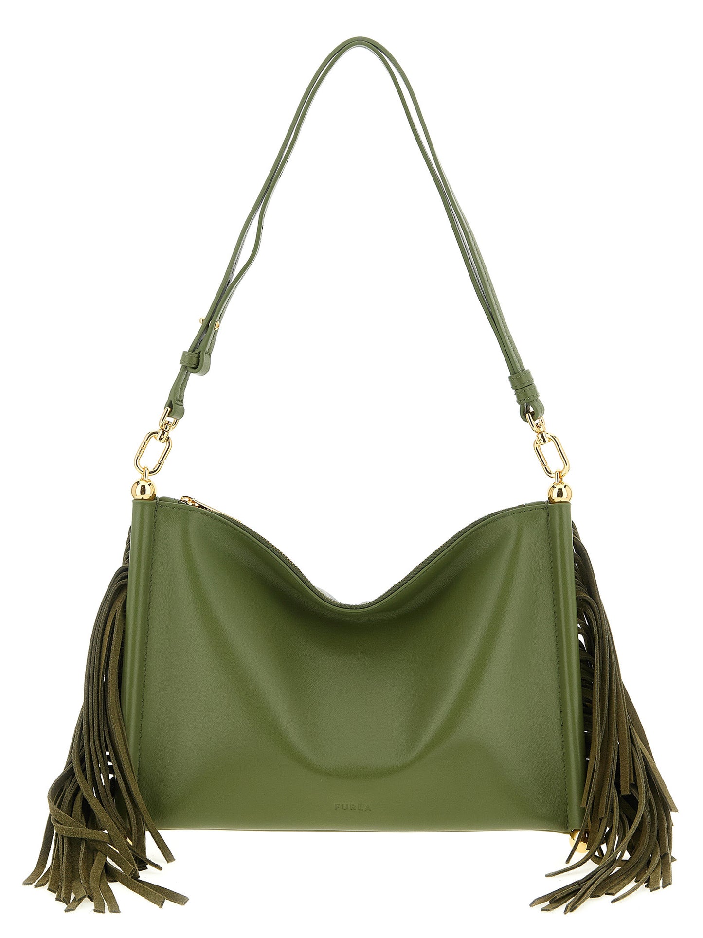 Furla Schultertasche aus zweifarbigem Lammleder