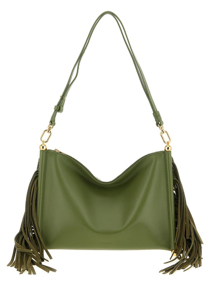 Furla Schultertasche aus zweifarbigem Lammleder