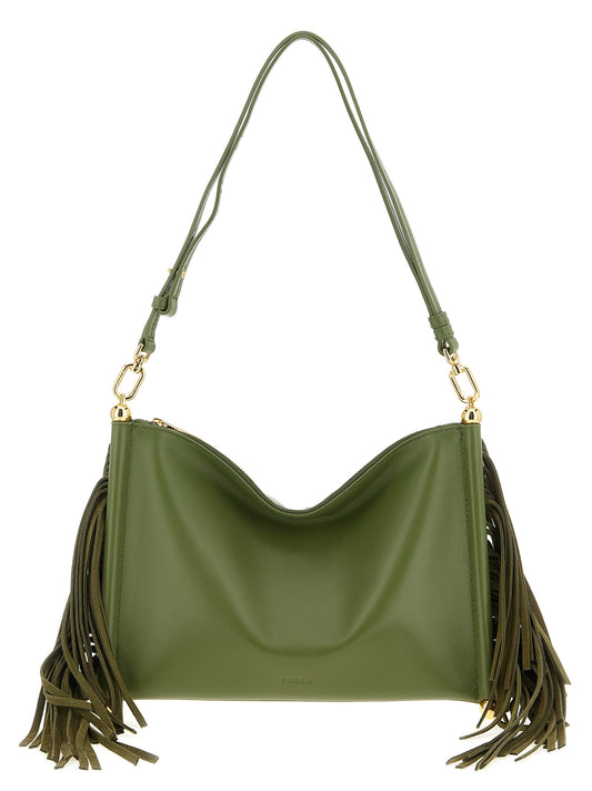 Furla Schultertasche aus zweifarbigem Lammleder