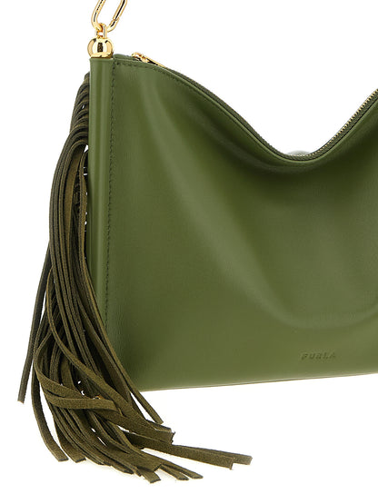 Furla Schultertasche aus zweifarbigem Lammleder