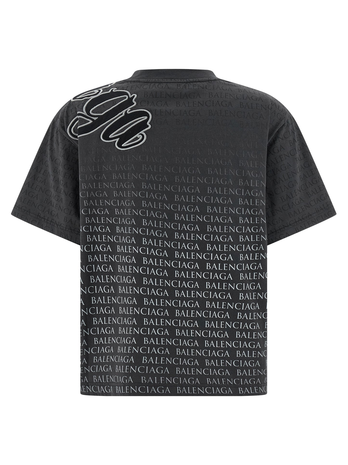 Balenciaga Schwarzes Baumwoll-T-Shirt
