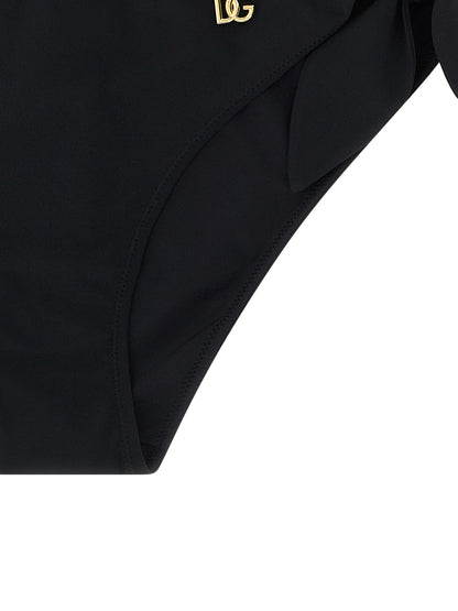 Dolce & Gabbana Schwarze Badehose aus Polyamid
