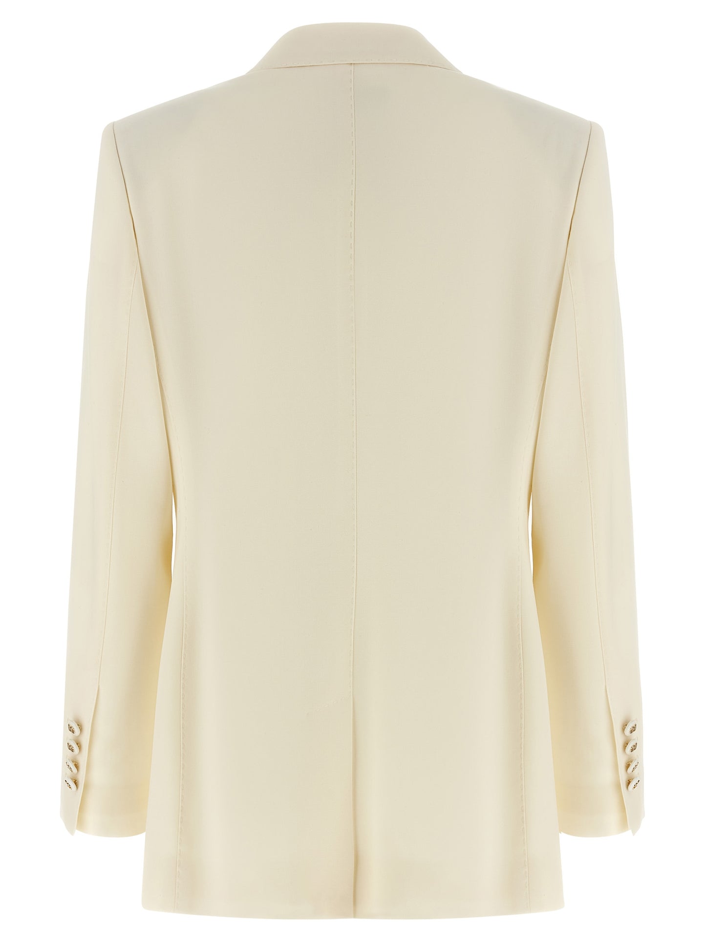 Dolce & Gabbana Weißer Blazer aus reiner Schurwolle