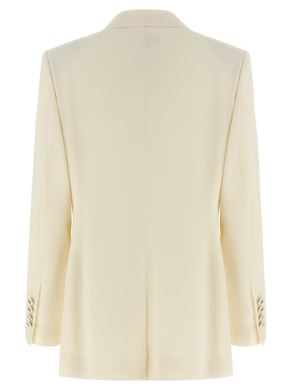 Dolce & Gabbana Weißer Blazer aus reiner Schurwolle