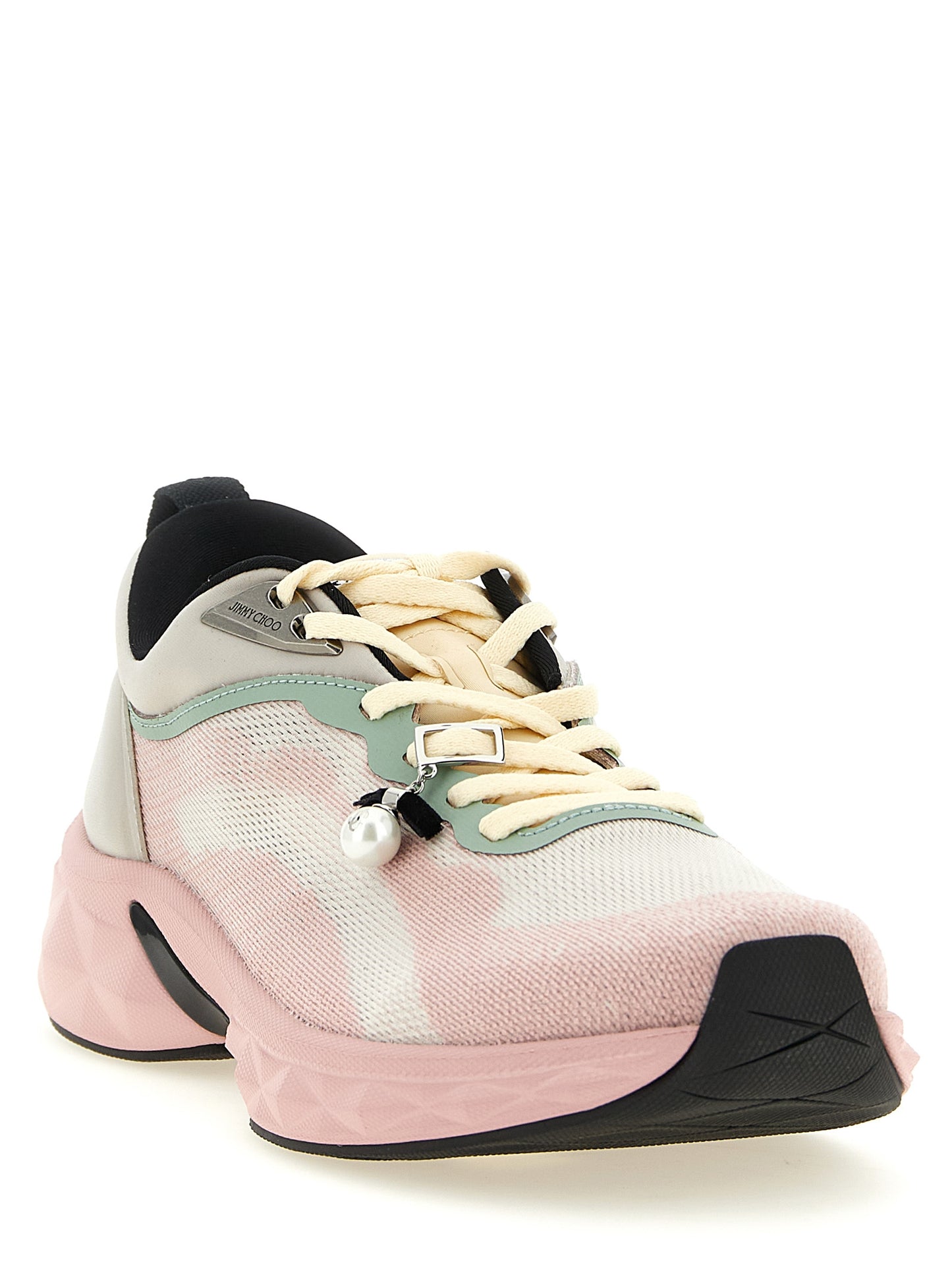 Jimmy Choo Mehrfarbige Tencel-Sneaker im Athletic-Look