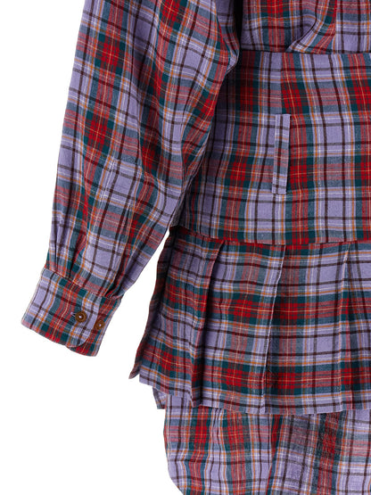 Vivienne Westwood Kurzes mehrfarbiges Leinenkleid