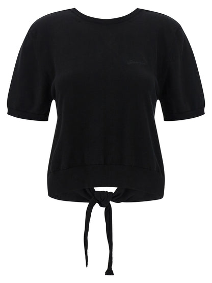 Ganni Schwarzer Cardigan aus Bio-Baumwolle