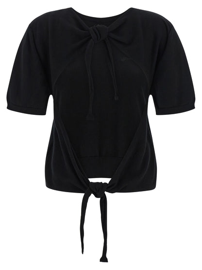 Ganni Schwarzer Cardigan aus Bio-Baumwolle