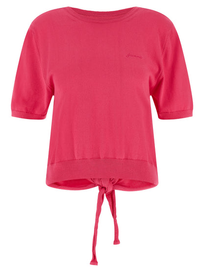 Ganni Fuchsia Cardigan aus Bio-Baumwolle