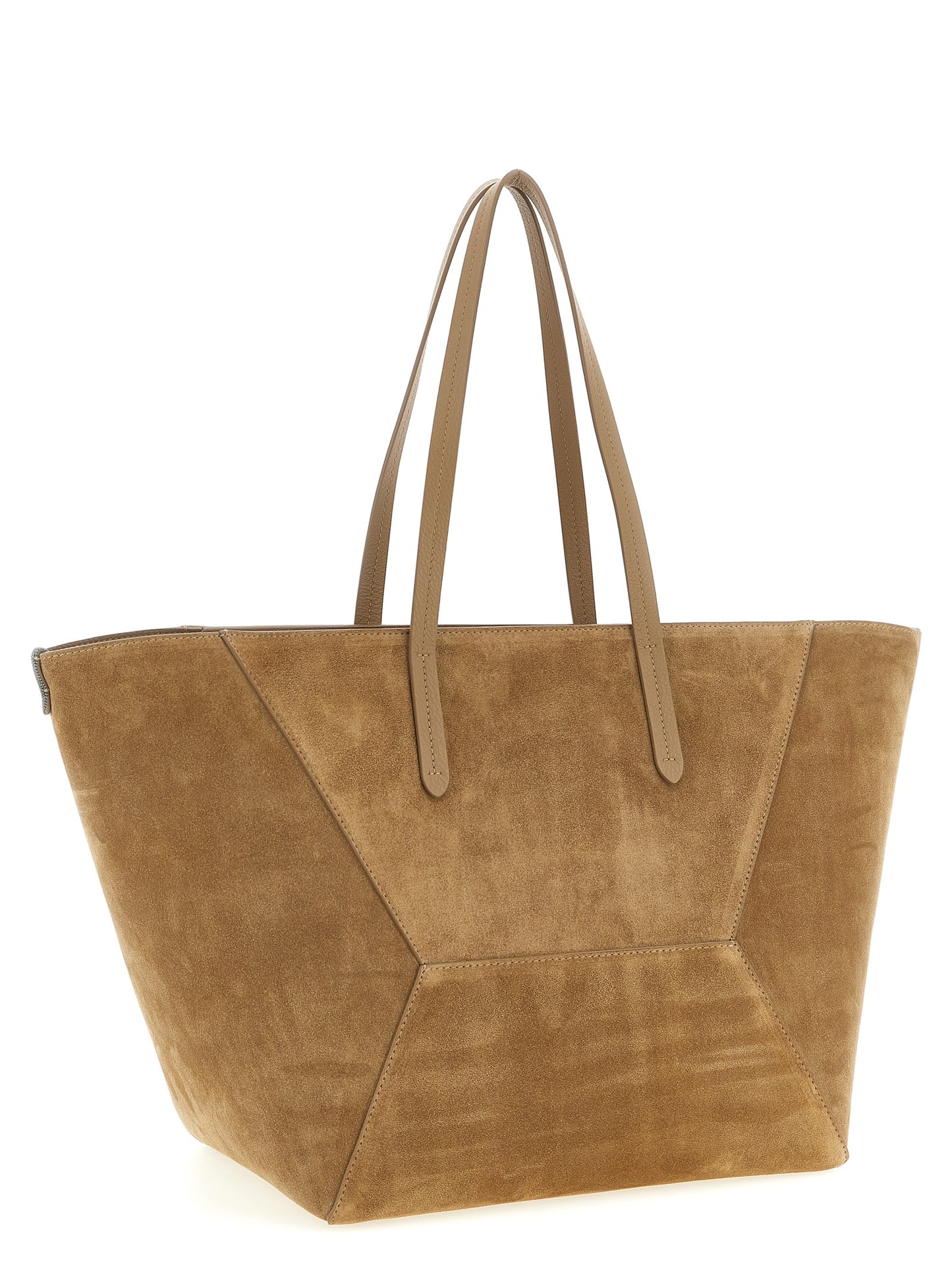 Brunello Cucinelli Braunes Kalbsleder Damen Crossbody Tasche
