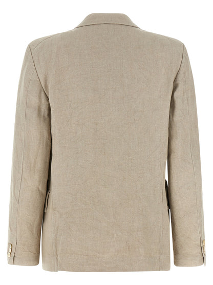 Comme Des Garçons Beige Leinenblazer