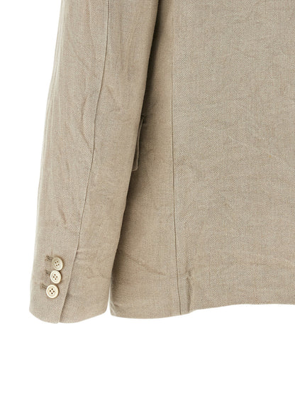 Comme Des Garçons Beige Leinenblazer