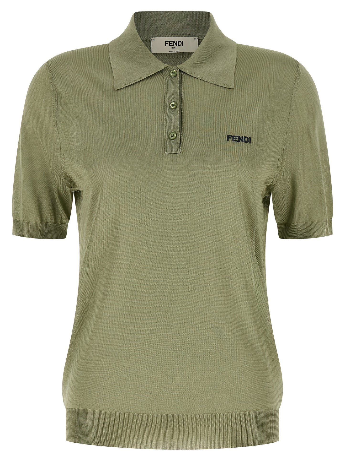 Fendi Zweifarbige Viskose-Poloshirt