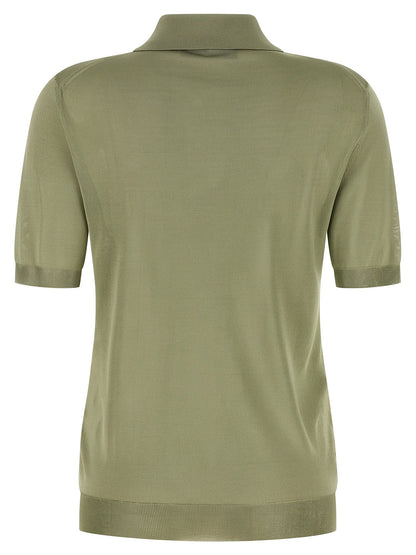 Fendi Zweifarbige Viskose-Poloshirt