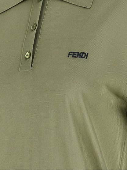 Fendi Zweifarbige Viskose-Poloshirt