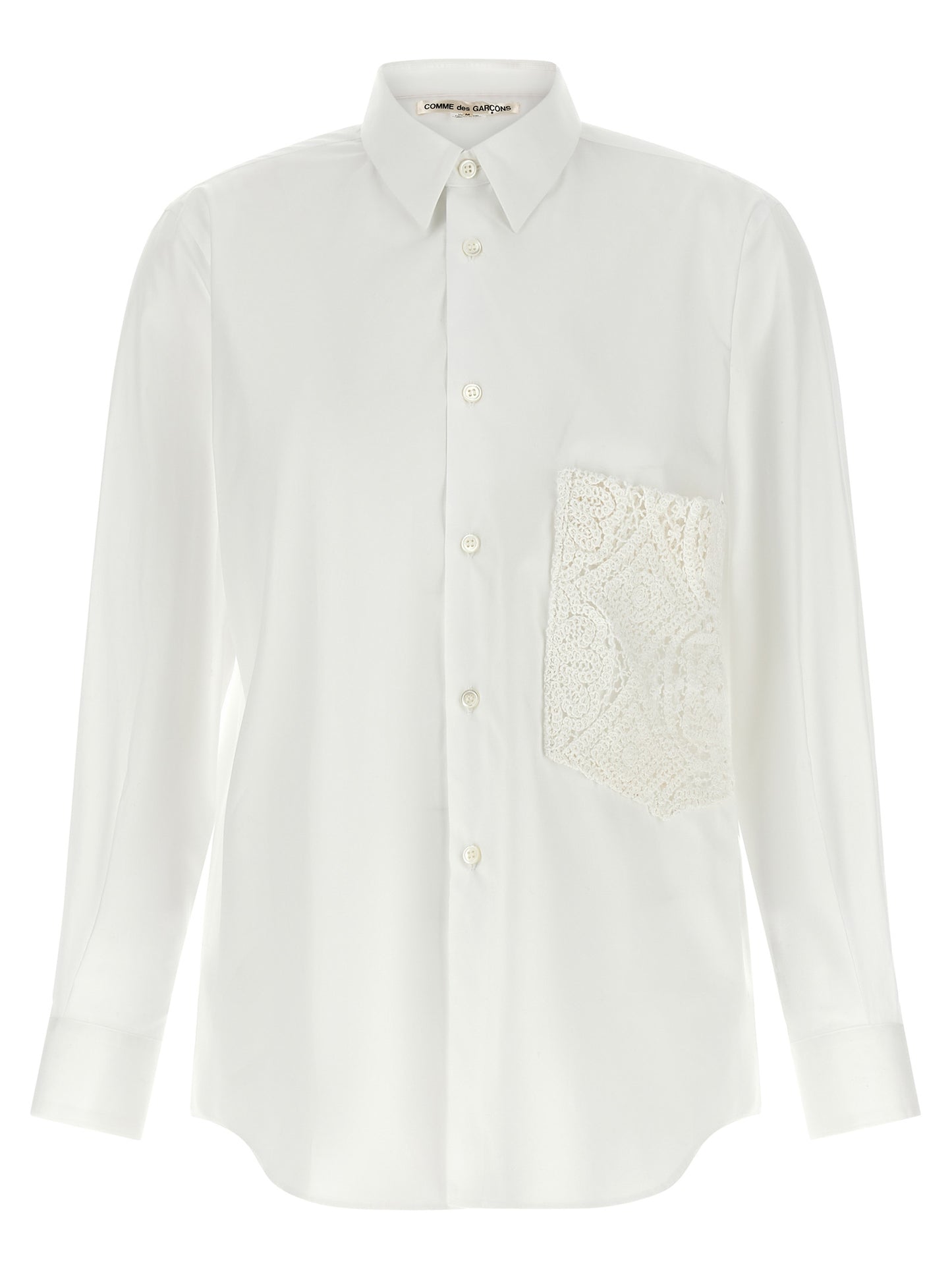 Comme Des Garçons Weiße Baumwollbluse