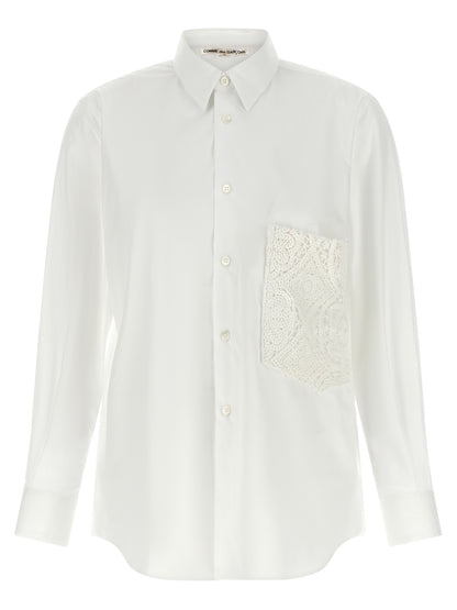 Comme Des Garçons Weiße Baumwollbluse