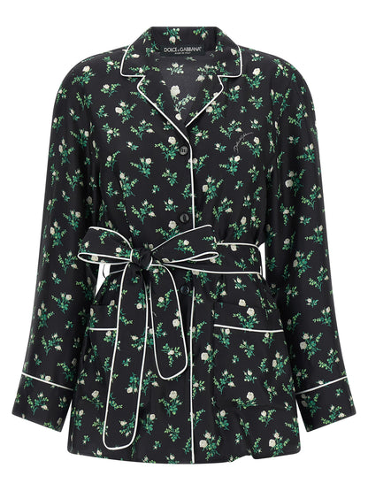 Dolce & Gabbana Schwarze Seidenbluse