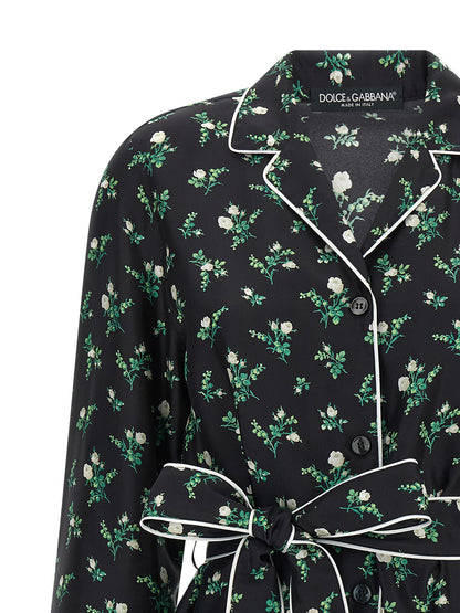Dolce & Gabbana Schwarze Seidenbluse
