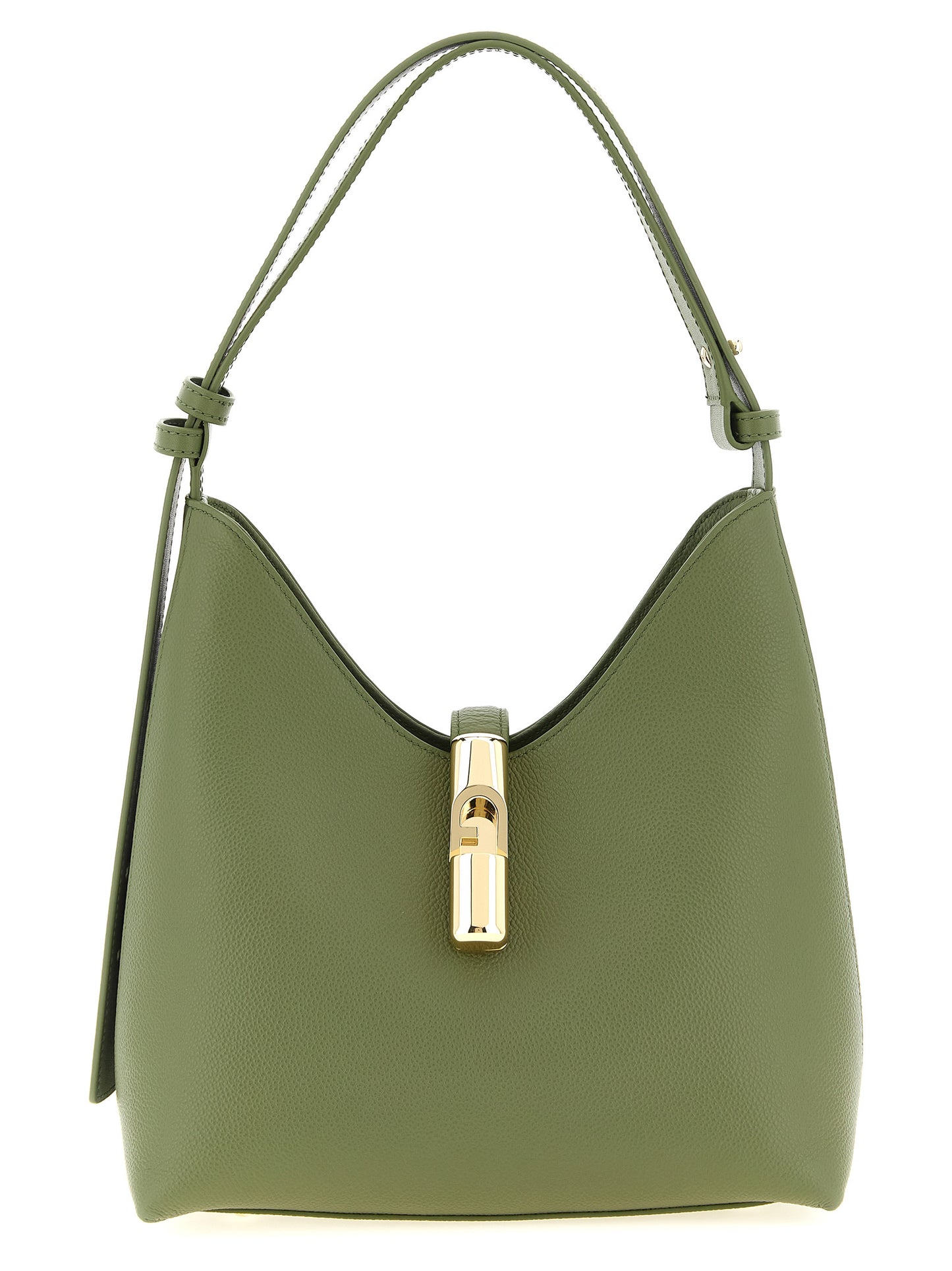 Furla Zweifarbige Schultertasche aus Kalbsleder