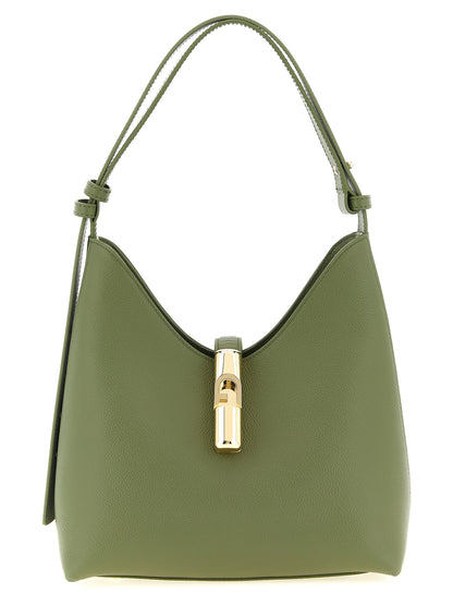 Furla Zweifarbige Schultertasche aus Kalbsleder