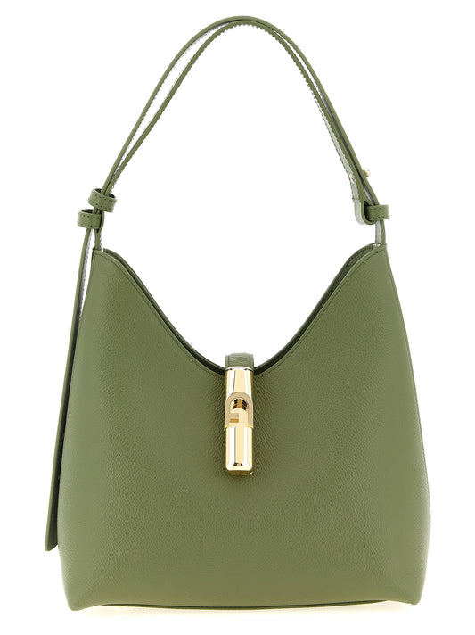 Furla Zweifarbige Schultertasche aus Kalbsleder