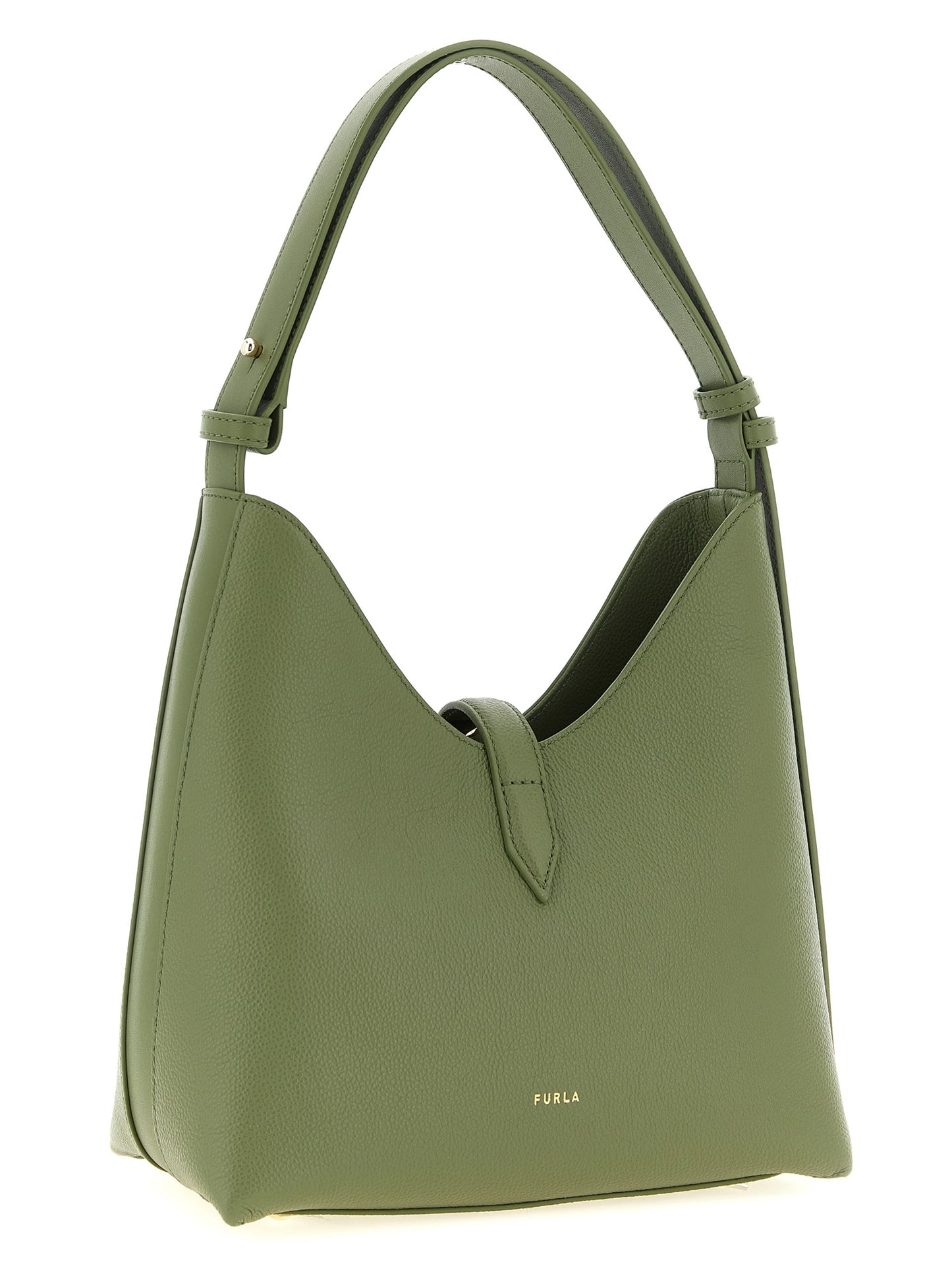 Furla Zweifarbige Schultertasche aus Kalbsleder