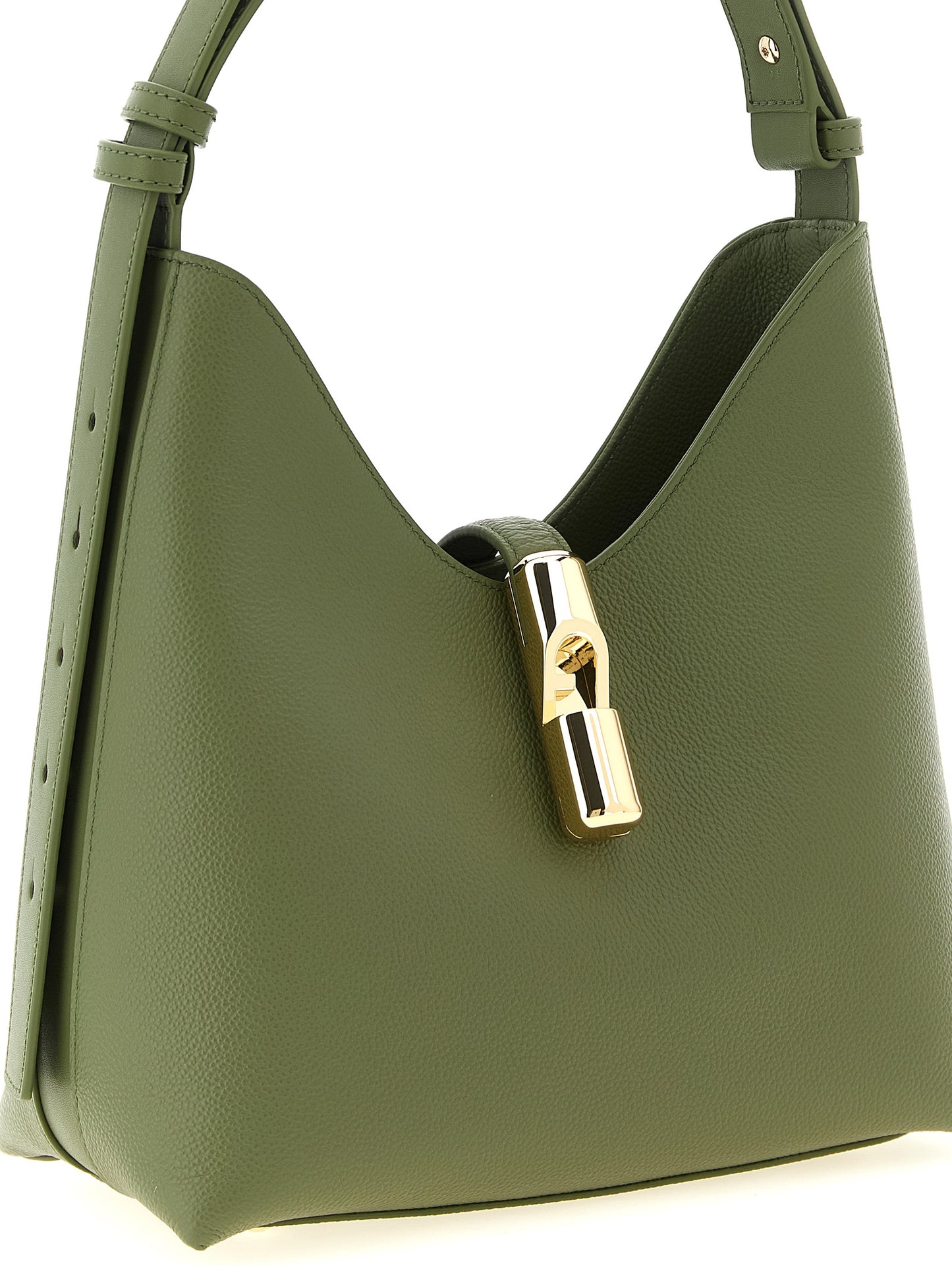 Furla Zweifarbige Schultertasche aus Kalbsleder