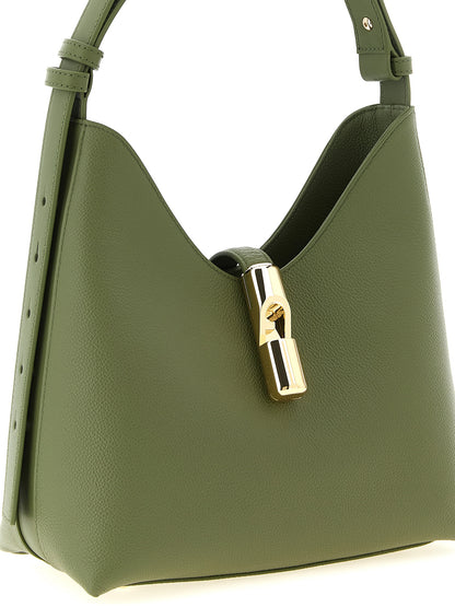 Furla Zweifarbige Schultertasche aus Kalbsleder