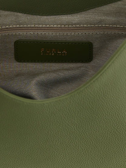 Furla Zweifarbige Schultertasche aus Kalbsleder