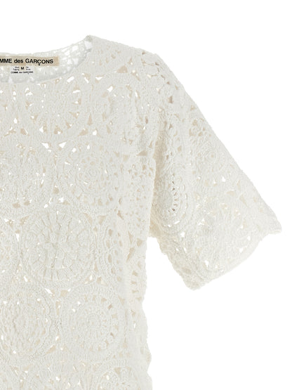 Comme Des Garçons Weißes Baumwoll-T-Shirt