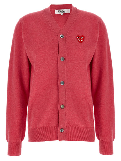 Comme Des Garçons Play Mehrfarbige Wollstrickjacke
