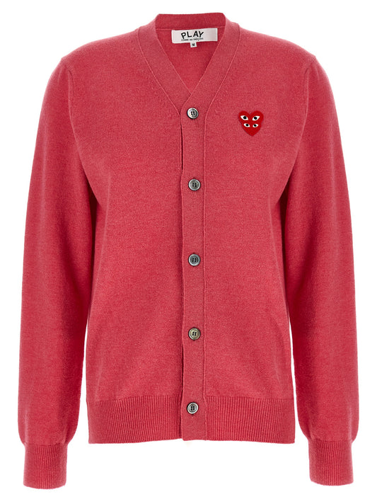 Comme Des Garçons Play Mehrfarbige Wollstrickjacke