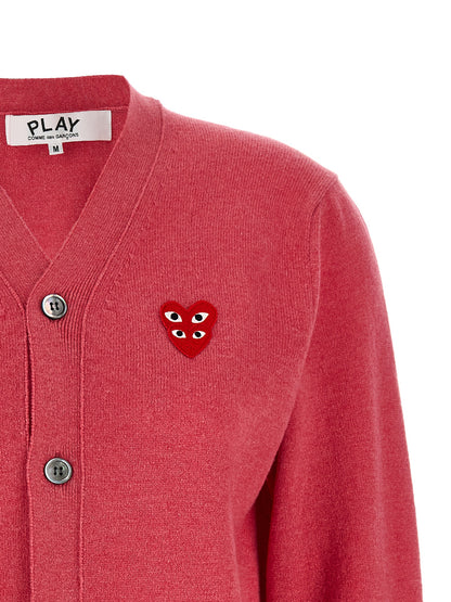 Comme Des Garçons Play Mehrfarbige Wollstrickjacke