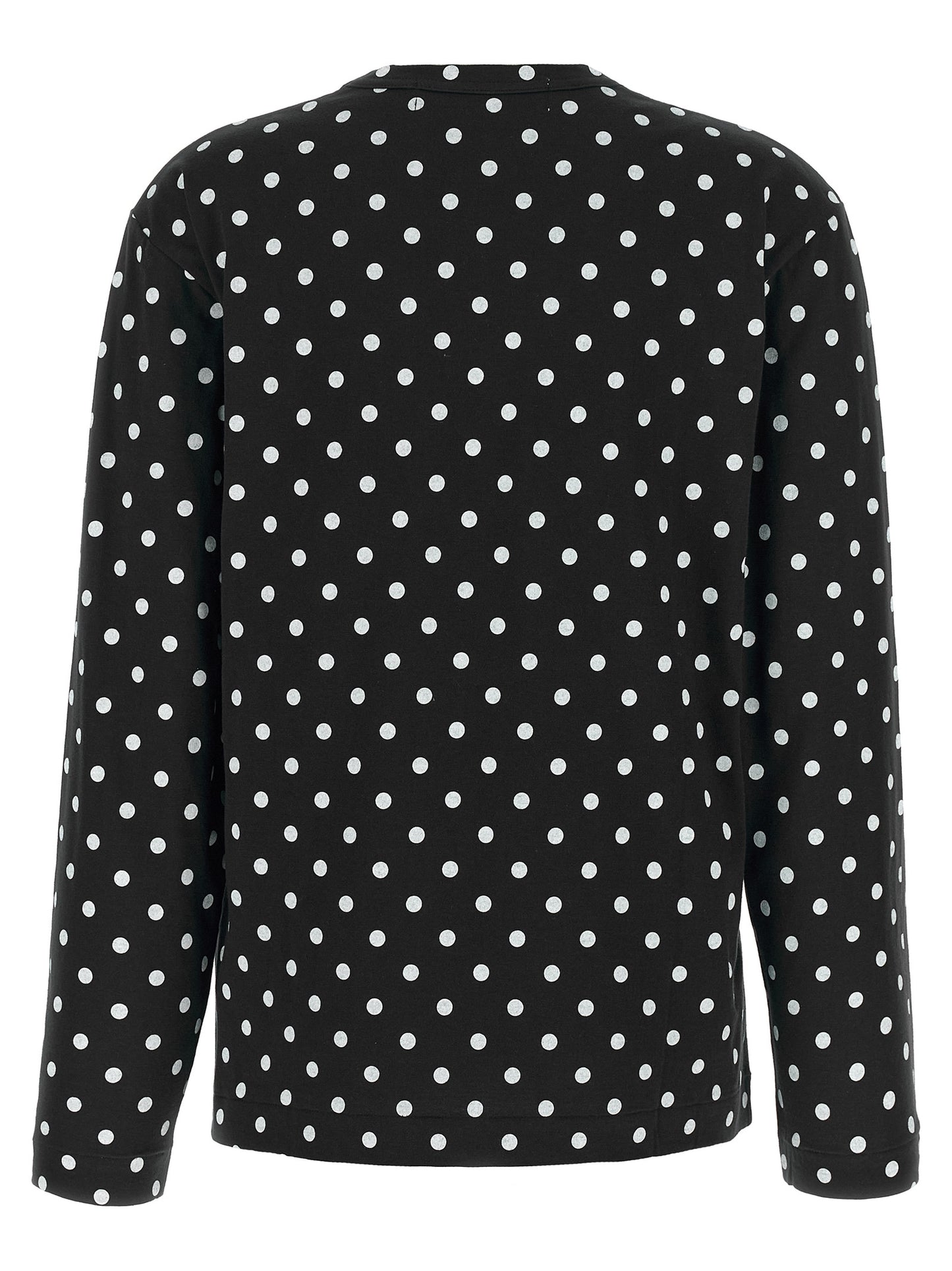 Comme Des Garçons Play Schwarzes Langarm-T-Shirt aus Baumwolle